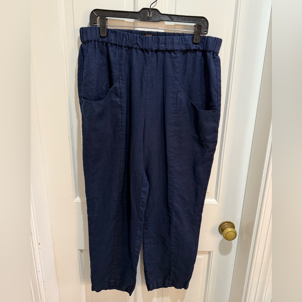 Quince 100% Linen Tapered Ankle Pants